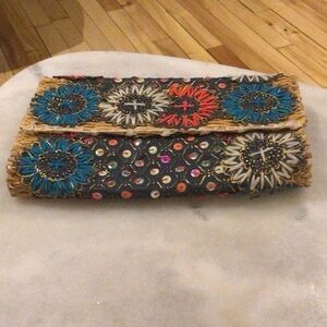 Artisan Floral Embroidered Clutch